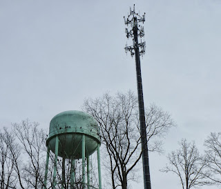 water tower and cellphone tower