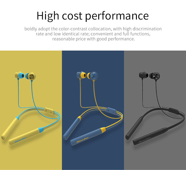 Bluedio TN2 HiFi Active Noise Cancelling Bluetooth Earphone Magnetic Neckband Headphone Dual Mic