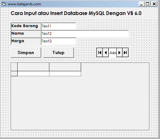 Membuat Form Pada Visual Basic 6.0