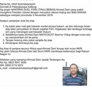 pria ini tantang adu duel dengan ahmad dhani