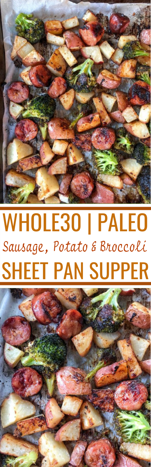 Sausage, Potato & Broccoli Sheet Pan Supper #healthy #recipes #glutenfree #lunch #paleo