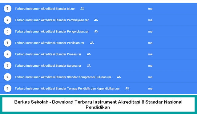 Berkas Sekolah - Download Terbaru Instrument Akreditasi 8 