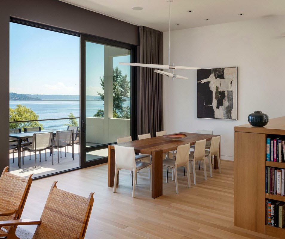  Ruang Makan Modern  Dengan Dinding Kaca Majalah Rumah