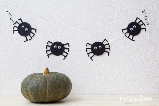 Especial Halloween: guirnalda de arañas