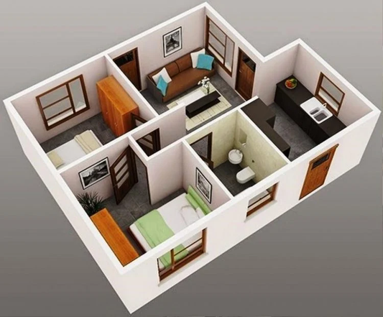 30 Denah Rumah Type 36 Desain Minimalis 1 Amp 2 Lantai