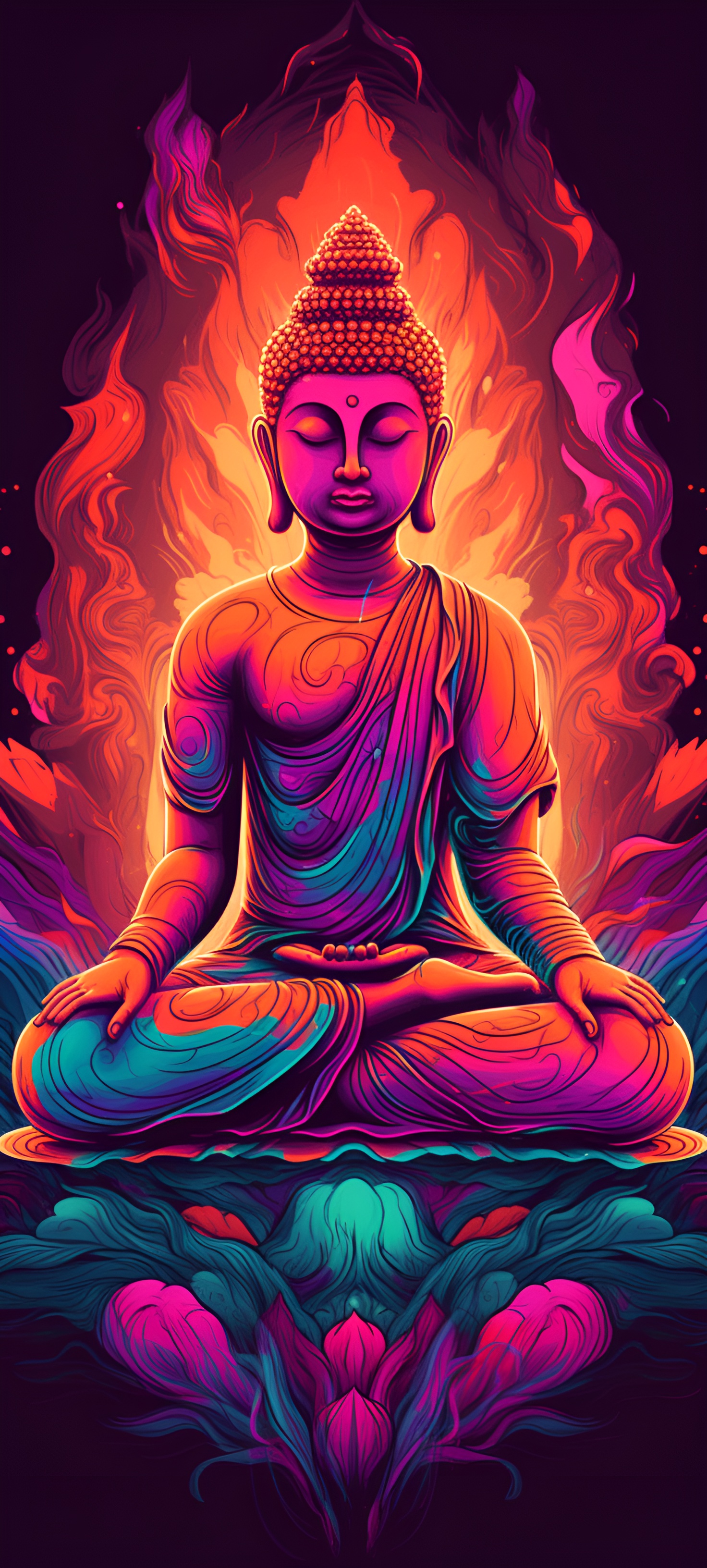 Meditating Buddha Large HD Wallpaper on Art Paper Fine Art Print  Art   Paintings posters in India  Buy art film design movie music nature  and educational paintingswallpapers at Flipkartcom