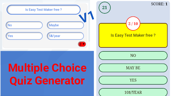 Multiple Choice Html Quiz Generator For Blogger Website Html Quiz Generator