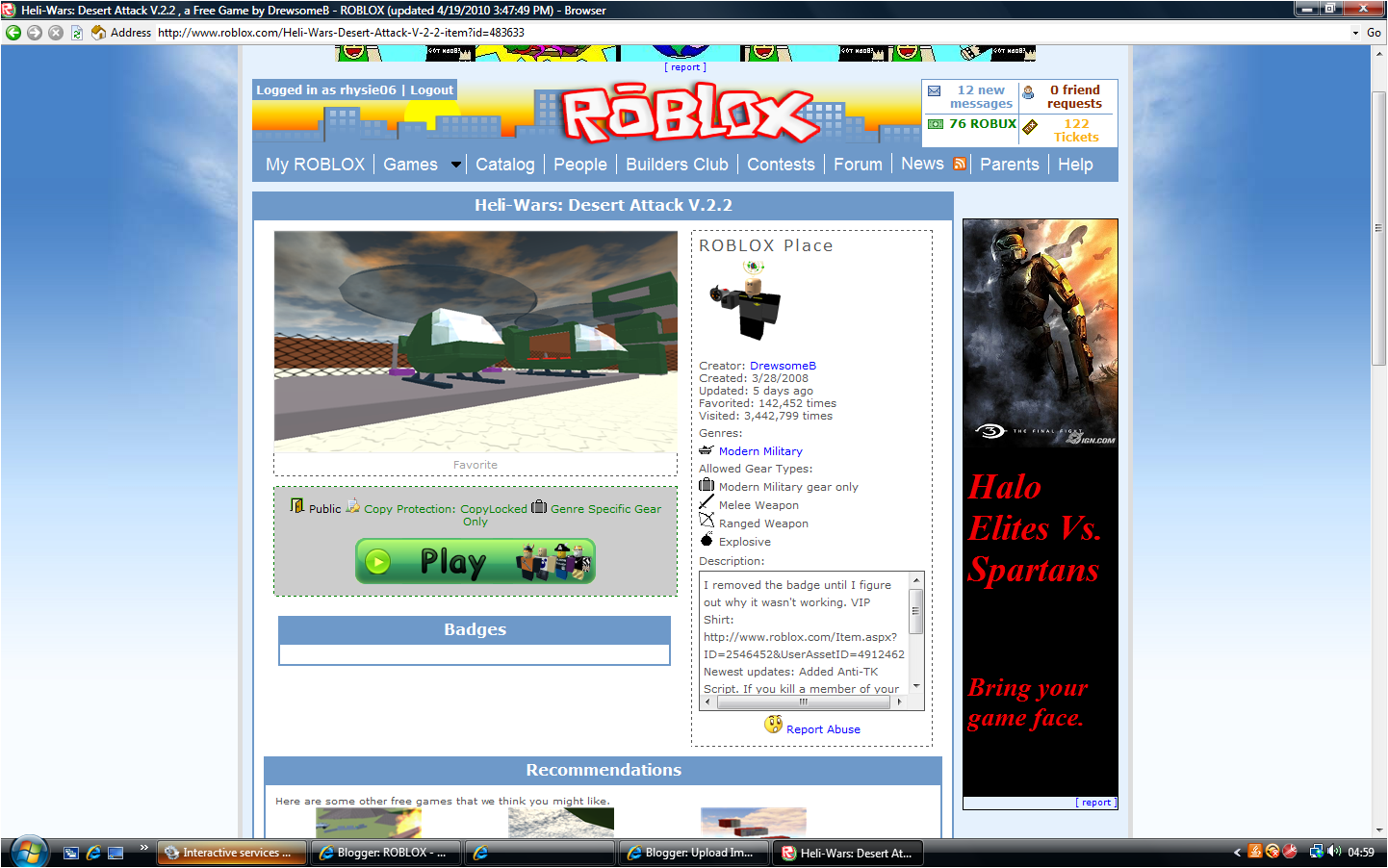 Roblox Rhysie06 Tips And More Heli Wars Is The Most Popular Game On Roblox - most popular game on roblox