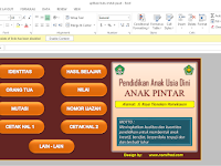 Aplikasi Buku Induk TK/PAUD Otomatis Format Excell