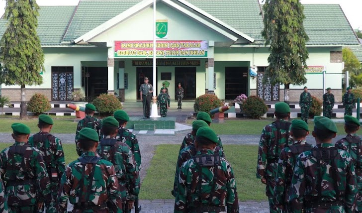Dandim 1426 Takalar, Jadi Irup Pada Upacara Bendera Hari Senin Di Makodim