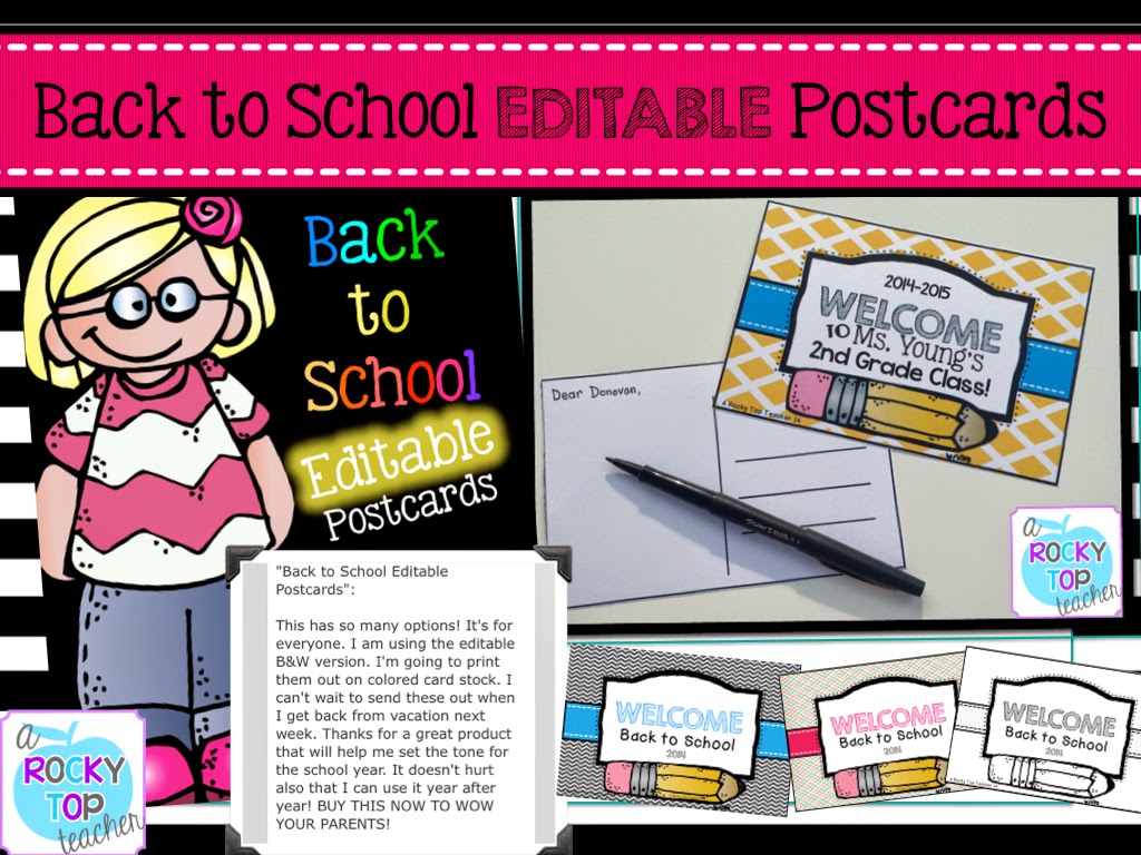 http://www.teacherspayteachers.com/Product/Back-to-School-Editable-Postcards-1326331