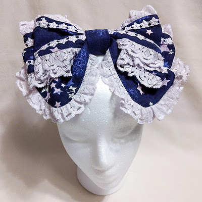 Baby Stardust Fantasia ~Horoscope of Twin Star Kittens~ Head Bow (2015) Navy