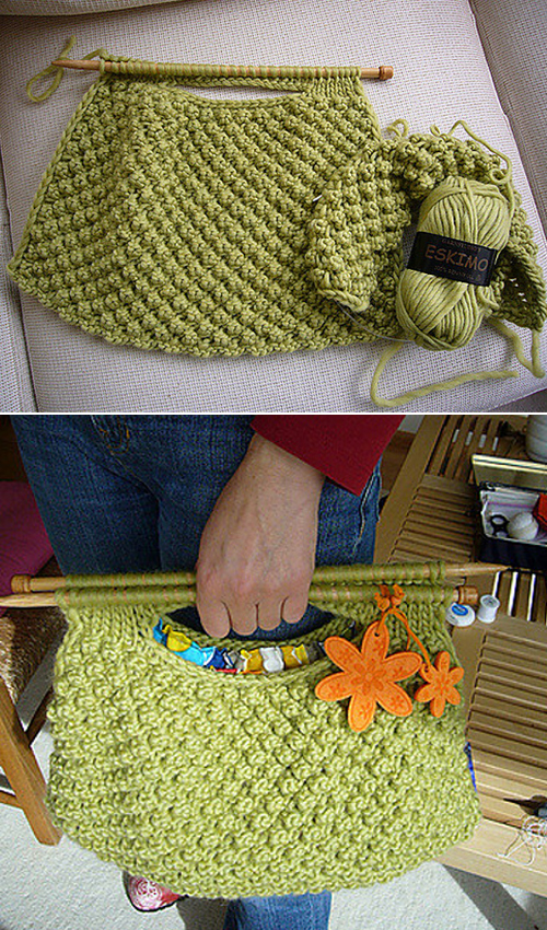 Knitting Needle Knitting Bag - Free Knitting Pattern 