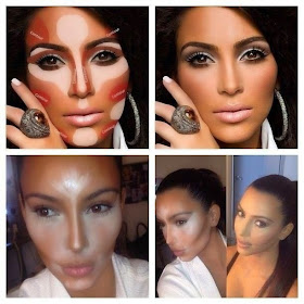 contornear el rostro Kim Kardashian