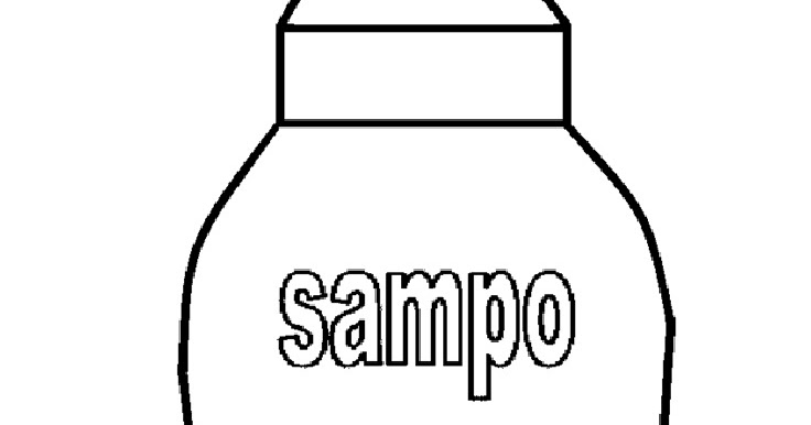 Mewarnai Gambar: Mewarnai Gambar Sketsa Botol Sampo