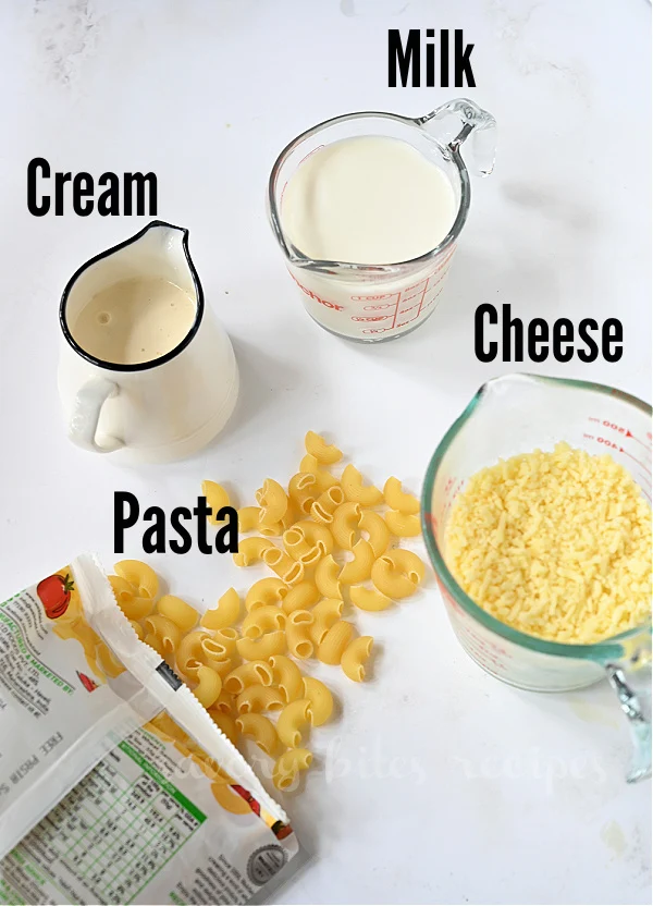 ingredients to make panera copycat mac and cheese