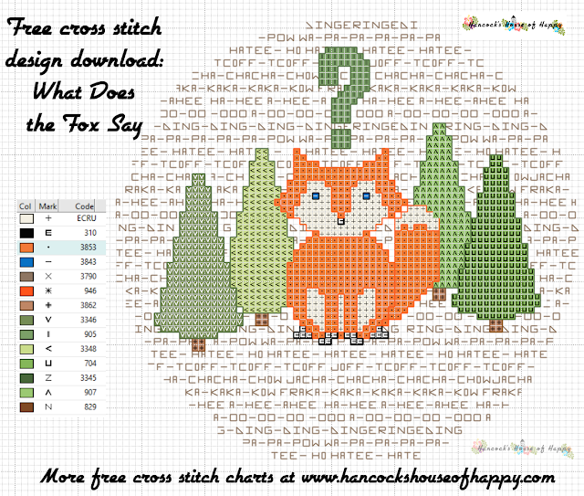 What the Fox? Woodland Fox Free Cross Stitch Design to Download