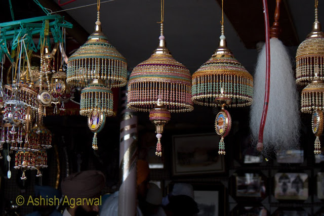 Religious Curios sold in shops in the Golden Temple complex in Amritsar