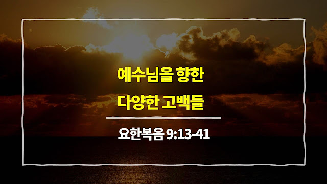 요한복음 9장 13절-41절, 예수님을 향한 다양한 고백들 - 매일성경 큐티 새벽예배설교문