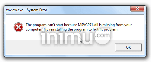 fix-msvcp71-msvcr71-error
