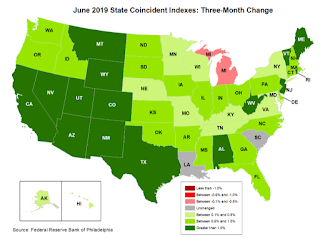 Philly Fed State Conincident Map