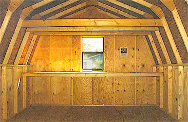 how to build a gambrel storage shed