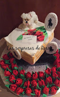 tarta-fondant-libro-perro-tulipanes