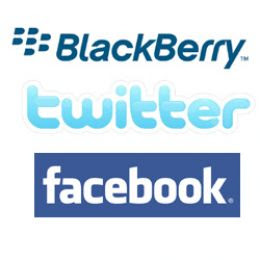 BlackBerry, Facebook and Twitter