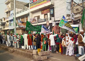 Muslims gathered for a religious festival