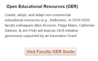 Visual link to the Faculty Guide to OER