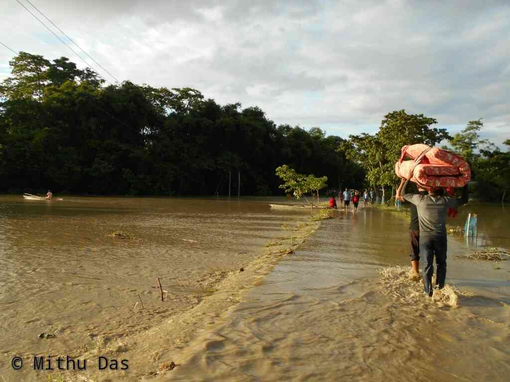 Dhansiri Golaghat inundated by flood