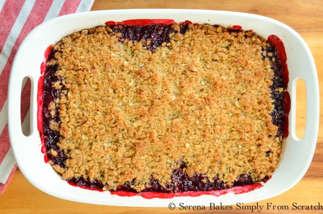 Blackberry Crisp perfect with a scoop of vanilla! 