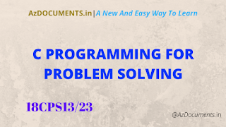 C PROGRAMMING FOR PROBLEM SOLVING|azdocuments.in