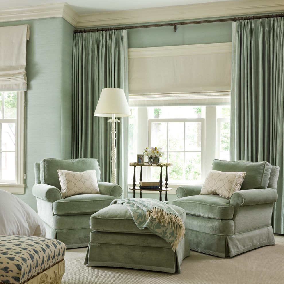 Mint Green Curtains for Living Room Area