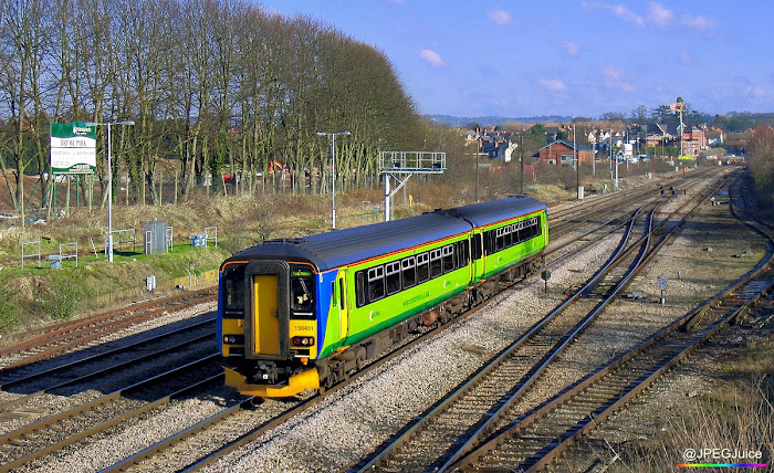 156401 Central Trains livery - Aston Fields, 20 February 2004
