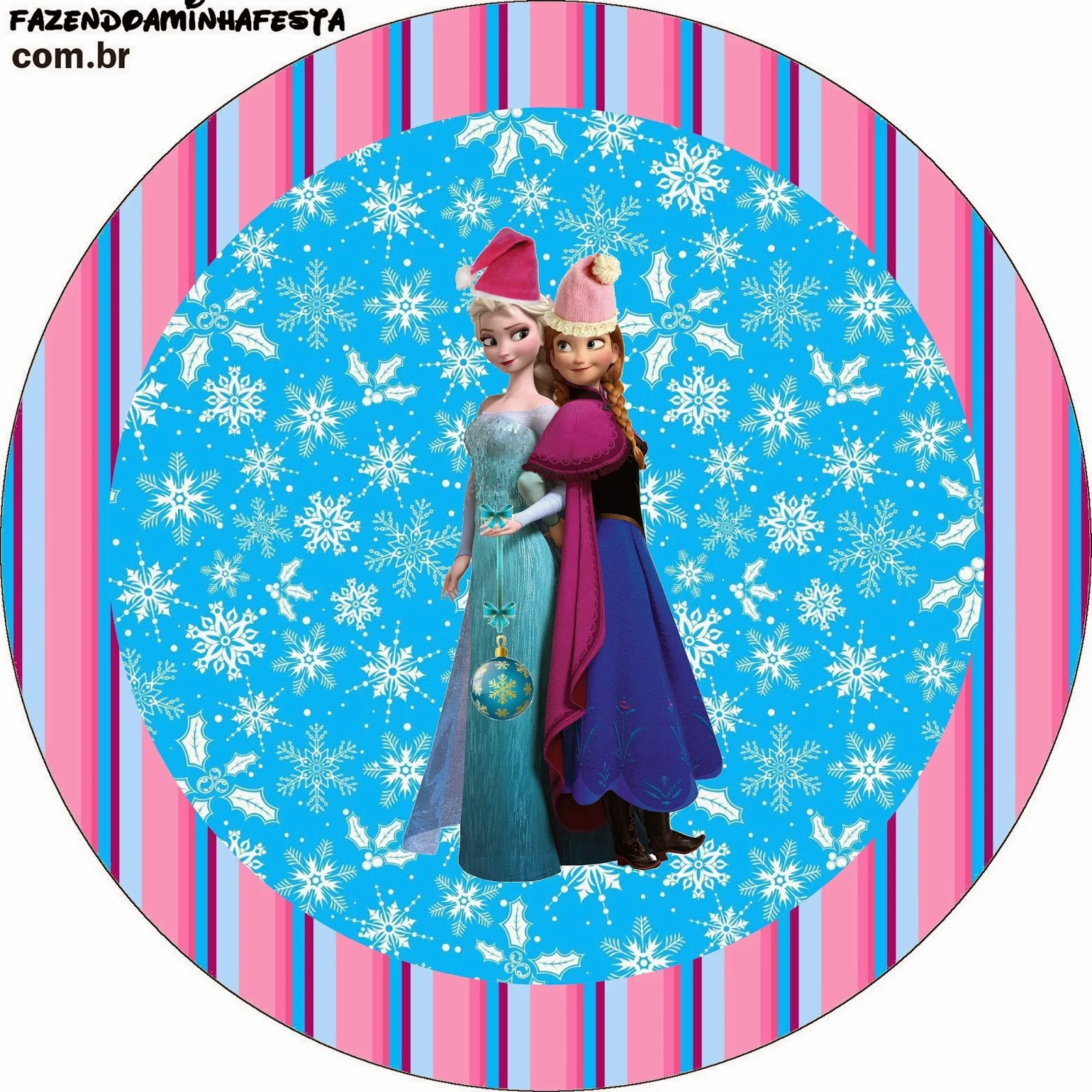 Toppers o etiquetas de Frozen para Navidad para imprimir gratis.