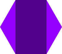 Rectangle in the middle of the violet hexagon