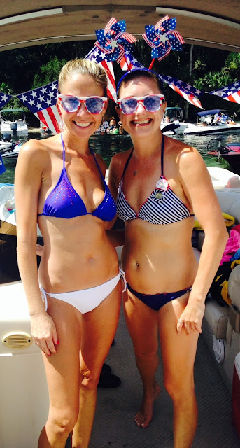 Silver Glen Springs, Memorial day, 4th of July, red, white and blue bikinis, Luli Fama, America, 'merica, boat, American support, honor, thanks, pride, USA, Navy