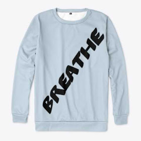 Breathe All-over Print Sweatshirt Baby Blue