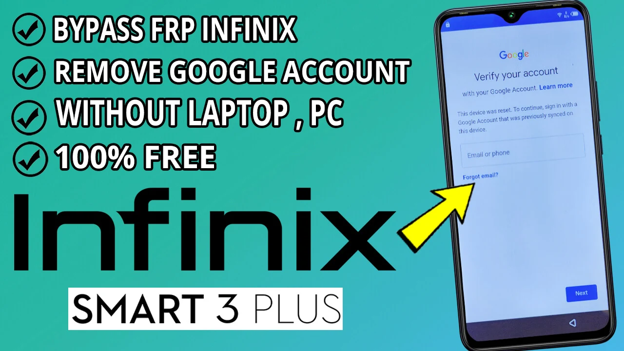 Frp Bypass Infinix Smart 3 Plus Remove Google Account