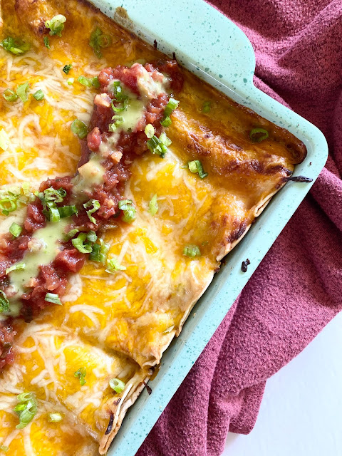 Mexican Shredded Beef Enchiladas #ad #iowabeef #sweetsavoryeats