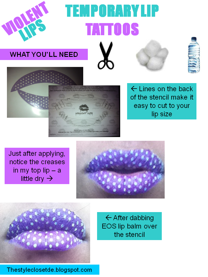 Okay so here's the skinny on the Violent Lips Temporary Lip Tattoos