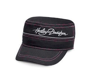 http://www.adventureharley.com/pink-label-metallic-flat-top-cap-womens-99570-17vw/