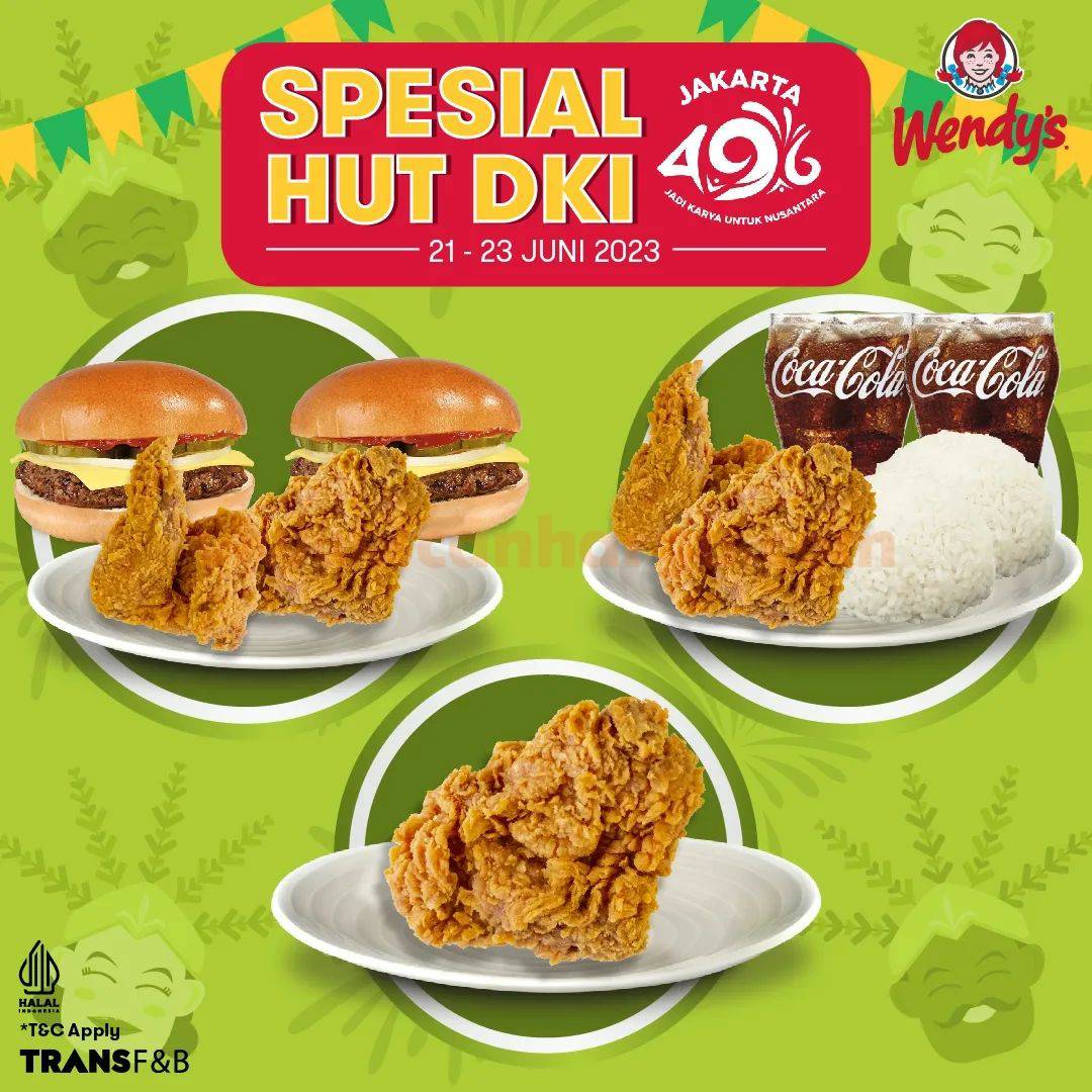 PROMO WENDY'S HUT DKI JAKARTA - 1 FRIED CHICKEN CUMA RP.496,-