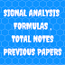 TOTAL MATERIAL FOR SIGNAL ANALYSIS AND FORMULAS 