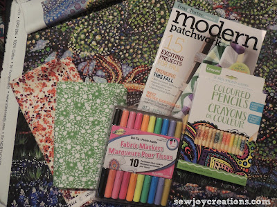 fabric and markers addition to stash