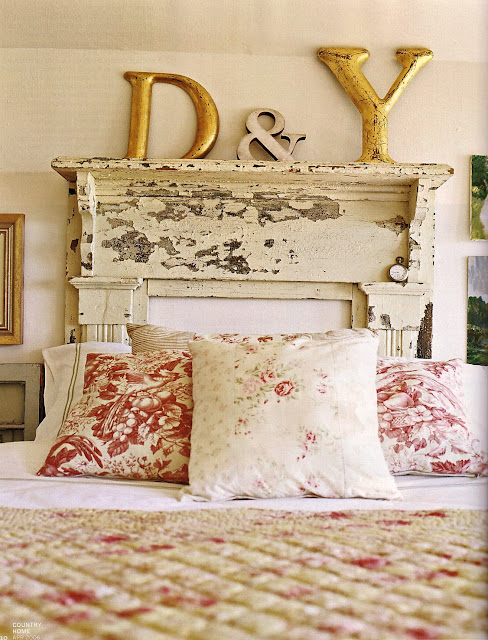 shabby headboard Mantel  Headboard chic DIY Lovables: Little diy