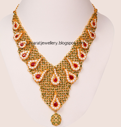 ... 22 carat designer diamond necklace with rubys from Josco jewellery