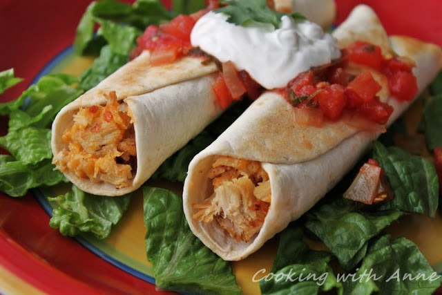 Baked Chicken Flautas