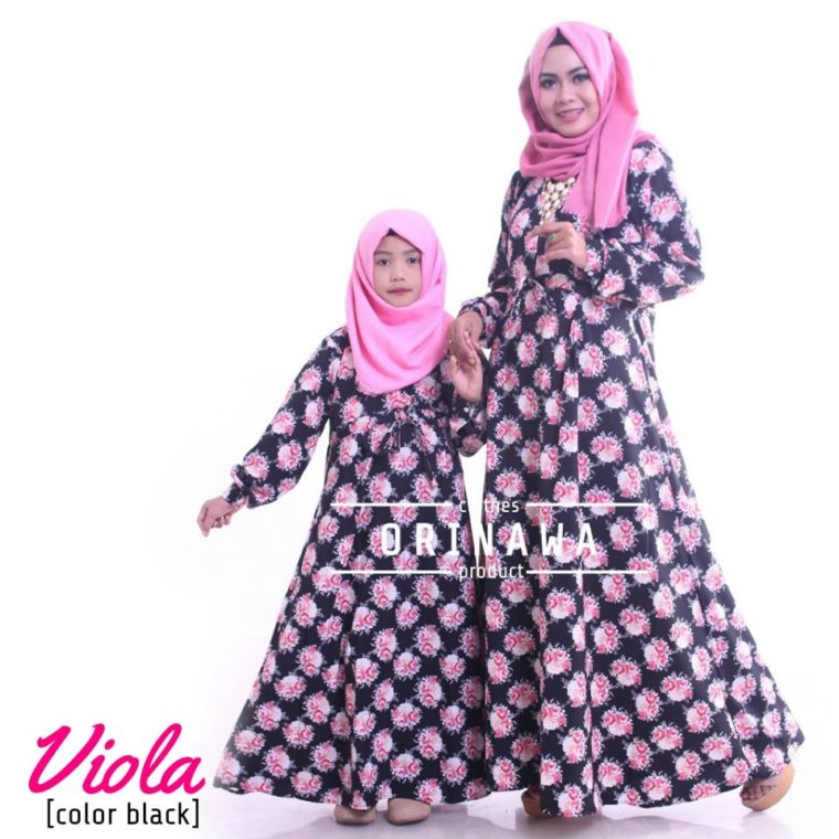 Model Baju Gamis Anak Katun Jepang Motif Bunga Terbaik 